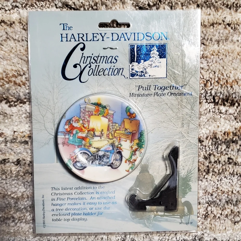 Harley-Davidson Christmas Collection Miniature Plate Ornament